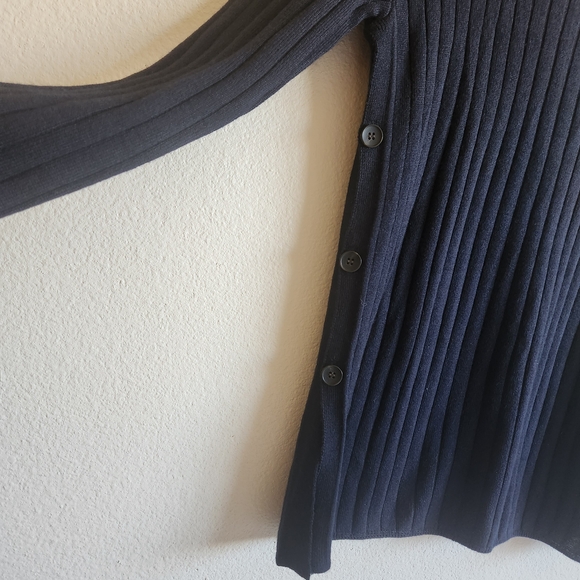 ZARA Black Ribbed Merino Wool Turtleneck NWT S Dark Academia - Picture 7 of 14